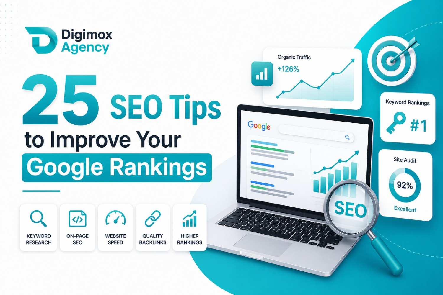SEO expert improving Google search rankings with on-page SEO, technical SEO, keyword research, and website optimization strategies
